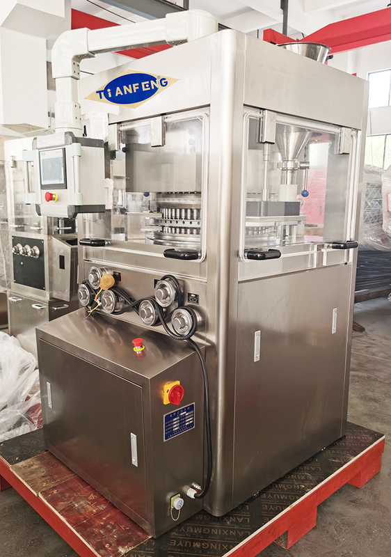 Prensa automática de comprimidos HSZP de alta velocidade com 60 KN de pressão pré-e 100 KN de pressão máxima