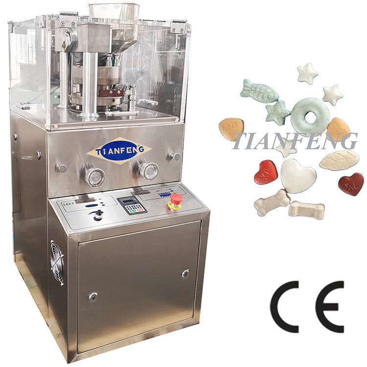 Pressão máxima 60KN Máquina rotativa de prensagem de comprimidos para espessura de comprimido de 2-6 mm em tamanho de 900x800x1800mm