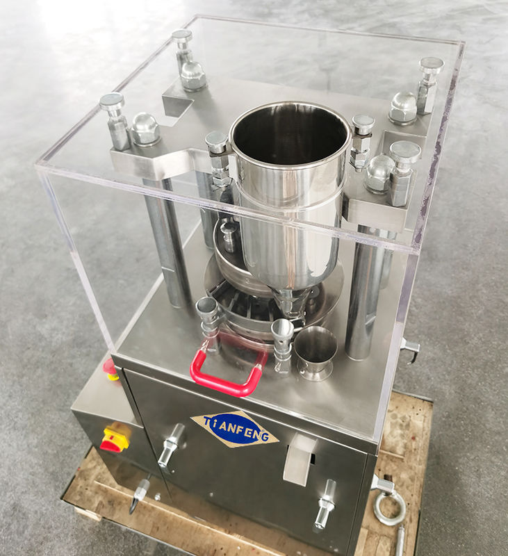 Máquina de compressão de comprimidos com diâmetro máximo de 20 mm e velocidade de rotação da torre de 0-36 r/min