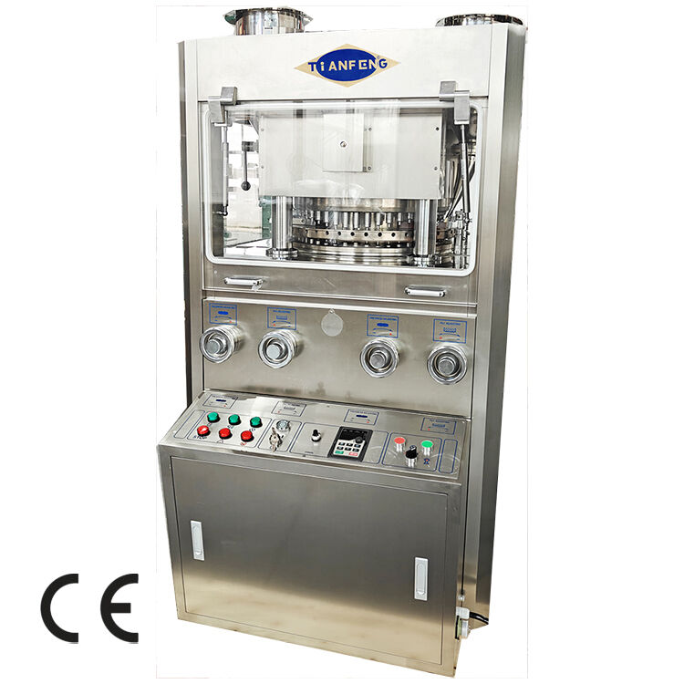Máquina de prensagem de pílulas farmacêuticas versáteis semiautomática ZP45 com capacidade de 243.000 comprimidos por hora