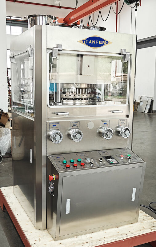 Máquina de prensagem de comprimidos de alta velocidade com controlo de precisão para a produção de comprimidos farmacêuticos e de cloro